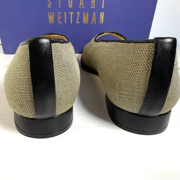 Stuart Weitzman Women's Black and Cream Loafers NWT - Picture 5 of 13